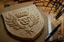  Blason armoirie en bois sculpte