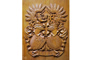Wappen geschnitzt | Gemeißelt Wappen auf einem Panel 