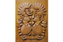 German Alliance Arms carved in pear wood