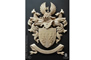 The family coat of arms BOON made in wood, Belgium