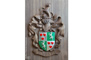 Heraldic family coat of arms made of wood