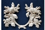  Historische Ornamentschnitzerei , Verzierungen und Ornamenten in Holz fr Raum, Simmer vertfelungen und Boiserien im Grinling Gibbons Stil. Stilgerecht Geschnitzte Wandverkleidung.  