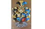 Heraldische Wappen für eine vereinigung | Logo der Studentenvereinigung Holzgeschnitzt